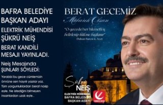 Şükrü Neiş'den Berat Kandili Mesajı