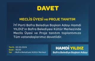 Bafra belediye başkan adayı Hamdi Yıldız: 2 Mart...