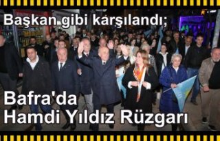 Başkan gibi karşılandı; Bafra’da Hamdi Yıldız...