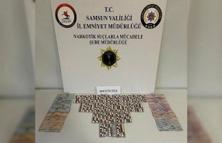 Samsun'da operasyonda 3 bin 95 uyuşturucu hap...