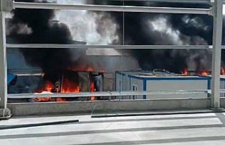 Bartın'da işçilerin kaldığı konteynerlerde...