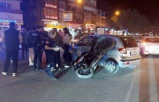 Karabük'te otomobille çarpışan motosikletin...
