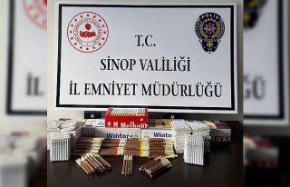 Sinop’ta makaron ve bandrolsüz puro ele geçirildi