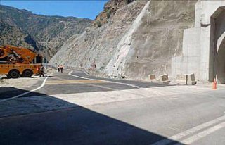 Artvin Valisi Cengiz Ünsal, trafiğe kapatılan tünelde...