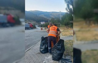 Samsun'da bayram sonrası kara yolları çevresinde...