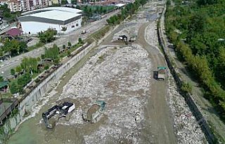 Sinop'ta DSİ, dere yataklarındaki rusubatın...