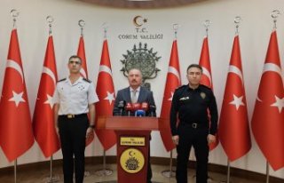 Çorum Valisi Çalgan, kentte eylül ayındaki asayiş...