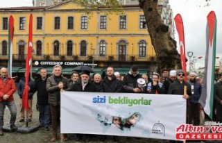 Trabzon'da Filistin'e destek açıklaması...