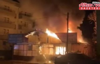 VEZİRKÖPRÜ'DE İŞ YERİNDE ÇIKAN YANGIN...