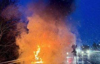 Anadolu Otoyolu'nun Düzce kesiminde seyir halindeki...