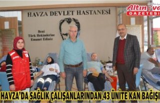 Havza'da sağlık çalışanlarından 43 ünite...