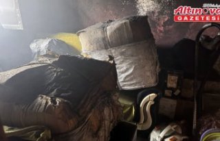 Kastamonu'da çıkan yangında dumandan etkilenen...