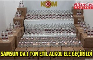 Samsun'da 1 ton etil alkol ele geçirildi