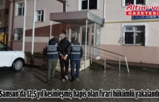 Samsun'da 12,5 yıl kesinleşmiş hapis olan...