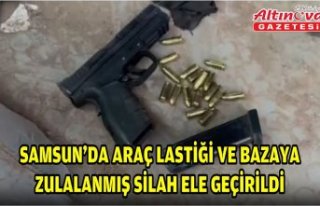 Samsun'da araç lastiği ve bazaya zulalanmış...
