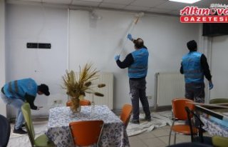 Samsun'da boyacılık eğitimi alan yükümlüler...