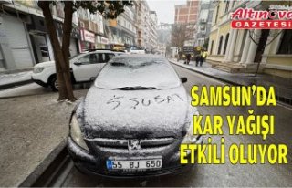 Samsun'da kar yağışı etkili oluyor