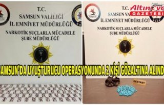Samsun'da uyuşturucu operasyonunda 2 kişi gözaltına...