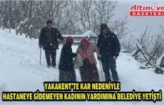 Yakakent'te kar nedeniyle hastaneye gidemeyen...