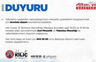 BAFRA BELEDİYESİ’NDEN MEZARLIKLARA ÜCRETSİZ...