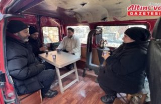 Diyaliz hastası eşi için pelet sobası kurduğu...