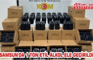 Samsun'da 1 ton etil alkol ele geçirildi