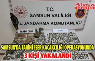 Samsun'da tarihi eser kaçakçılığı operasyonunda...