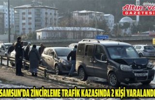Sam­sun'da zin­cir­le­me tra­fik ka­za­sın­da...