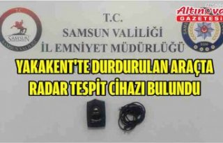Yakakent'te durdurulan araçta radar tespit cihazı...
