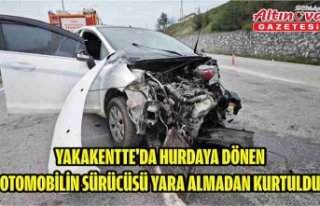 Yakakentte'da hurdaya dönen otomobilin sürücüsü...