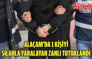 Alaçam'da 1 kişiyi silahla yaralayan zanlı...