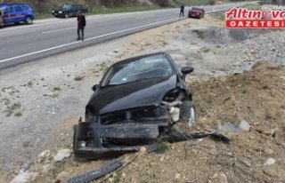 Gümüşhane'de toprak birikintisine çarpan...