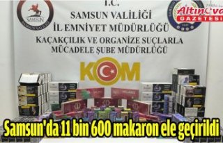 Samsun'da 11 bin 600 makaron ele geçirildi