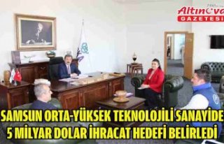 Samsun orta-yüksek teknolojili sanayide 5 milyar...