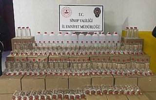 Sinop’ta 1300 litre kaçak ve sahte alkol ele geçirildi