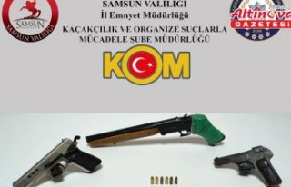 Bafra'da silah operasyonunda bir şüpheli yakalandı