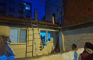 Bafra'da baca yangını söndürüldü