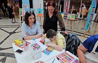 Çorum’da “Sevgi Dolu Fırça İzleri“ Resim...