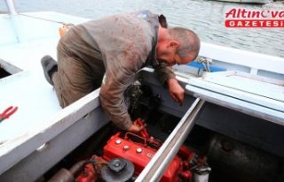 Karadenizli balıkçılar bakım mesaisine erken başladı