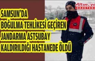 Samsun'da boğulma tehlikesi geçiren jandarma...