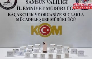 Samsun'da kaçak elektronik ürün operasyonunda...