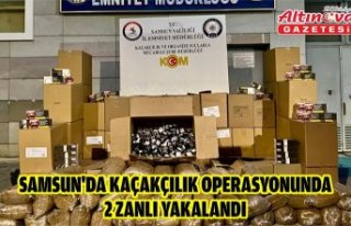 Samsun'da kaçakçılık operasyonunda 2 zanlı...