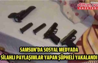 Samsun'da sosyal medyada silahlı paylaşımlar...