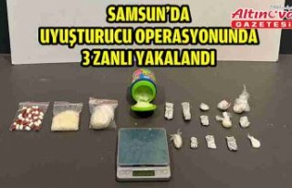 Samsun'da uyuşturucu operasyonunda 3 zanlı...