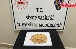 Sinop'ta uyuşturucu operasyonunda yakalanan...