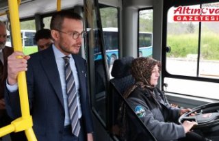Tokat'ta ilk kadın halk otobüsü şoförü...