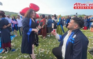 Zonguldak'ta üniversite mezuniyet töreninde...