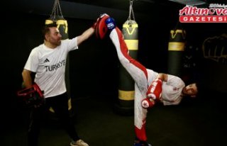 Babasının izinden giden genç kick boksçunun hedefi...