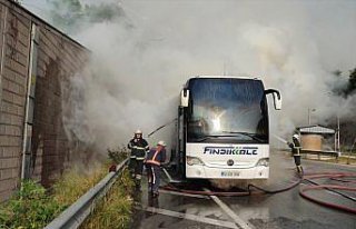 Ordu'da yolcu otobüsünde çıkan yangın söndürüldü