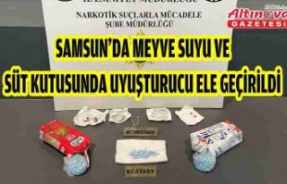 Samsun'da meyve suyu ve süt kutusunda uyuşturucu...